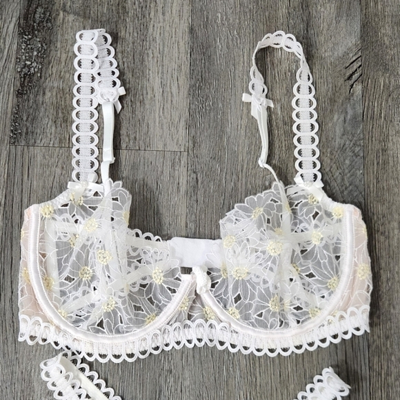 New!For Love‎ and Lemons Christy Underwire Bra and Matching Thong Panty - Picture 7 of 12
